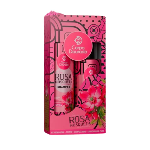kit capilar (Shampoo 300ml + Condicionador 250ml) Dona Rosa Mosqueta Corpo Dourado