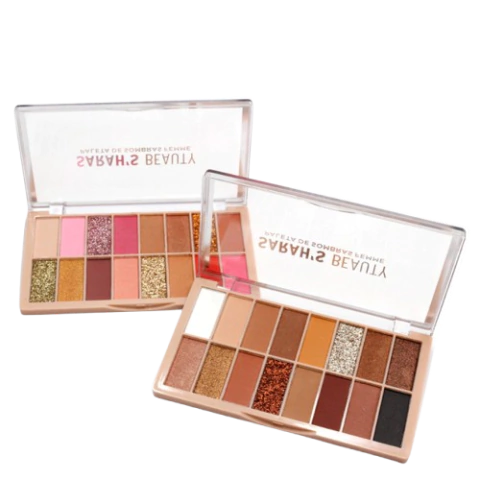 Paleta de sombra 16 cores com 2 glitter Galaxy Sarah's Beauty - comprar online