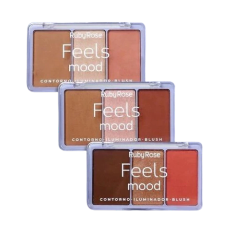 Paleta de Contorno, Iluminador, Blush Feels Mood Ruby Rose - comprar online