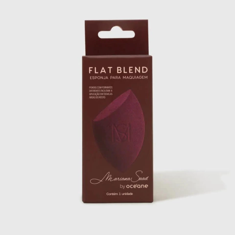 Esponja de Maquiagem Flat Blend Vinho Mariana Saad By Océane
