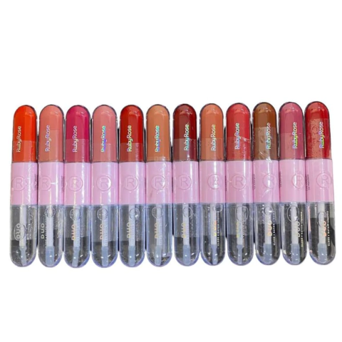 Duo Batom e Gloss Ruby Rose