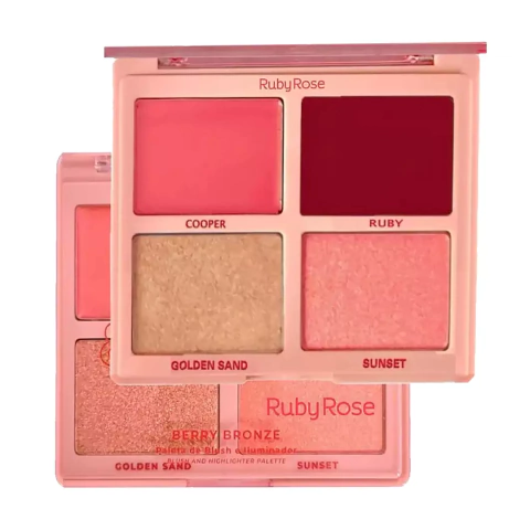 Paleta de Blush e Iluminador Blush & Shine - Ruby Rose - comprar online