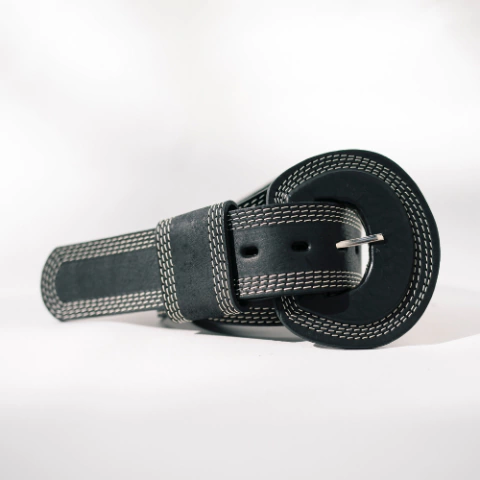 Cinturón de cuero CLARA negro - comprar online