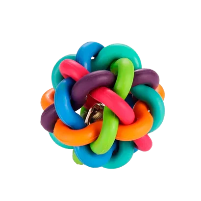 Pelota de goma trenzada