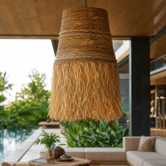 Luminária Pendente Lawan em Fibras Naturais - comprar online
