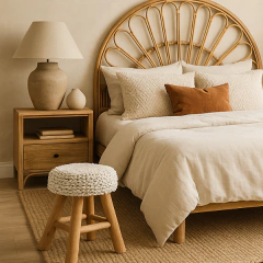 Banco Puff Kuta White em Fibra Marinha na internet