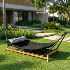 Redário Flow em Tricô Náutico e Madeira - comprar online