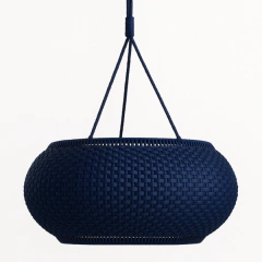 Luminária Pendente em Corda e Tricô Náutico - CarmelaBlend ® | Online e Descomplicado