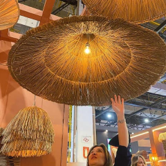 Luminária Pendente Larasati em Fibras Naturais - comprar online