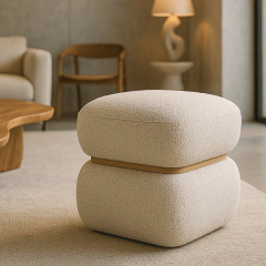 Puff Cozy Tie em Bouclé - comprar online