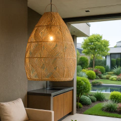 Luminária Pendente Adikara em Rattan na internet