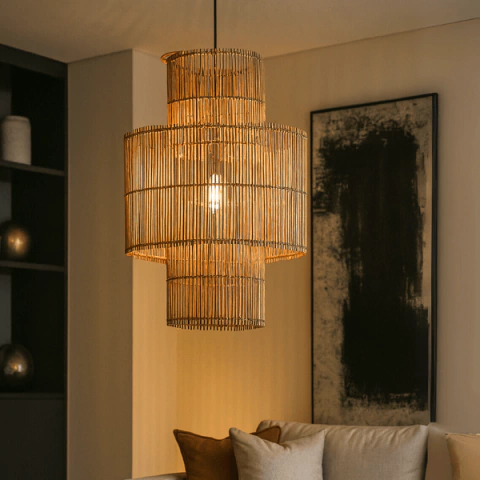 Luminária Pendente em Rattan Hajah - comprar online