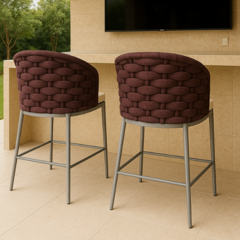 Banqueta Stell em Tricot Náutico - comprar online