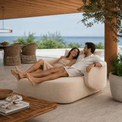 Chaise Moorea estrutura em Alumínio - CarmelaBlend ® | O Melhor dos Mundos num Click