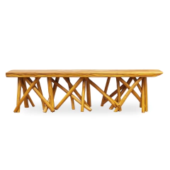 Mesa de centro/Banco Bali Ausen em Madeira