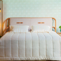 Cama ou Cabeceira Afrodite em Tecido ou Couro natural - CarmelaBlend ® | Online e Descomplicado