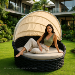 Chaise Calb em Tricô Náutico