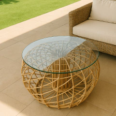 Mesa de Centro Kaman em Rattan na internet