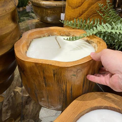 Vela em madeira Orgânica Azura II