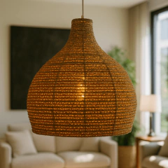 Luminária Pendente Cempaka em fibras marinhas - comprar online