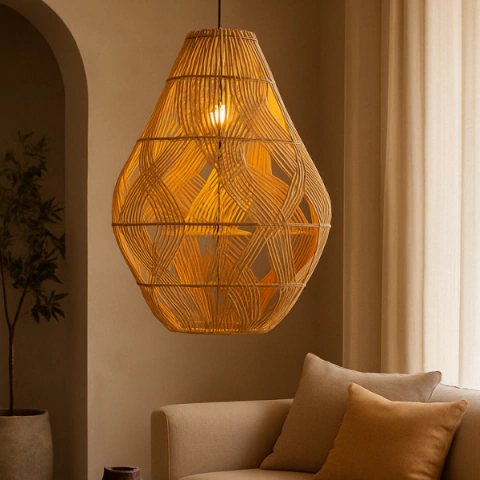 Luminária Pendente Naya em Rattan - comprar online