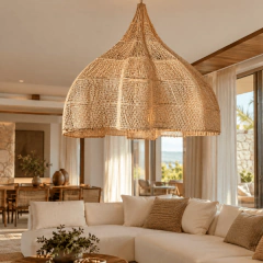 Luminária pendente Isla em Rattan na internet