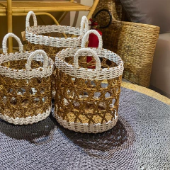 Kit de 3 Cestos em Fibras sintéticas na internet