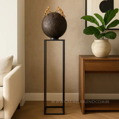 Luminária de Piso Jornada ao Centro da Terra Alta com Pedestal - loja online