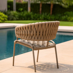 Cadeira Kauai Alumínio e Tricô Náutico - CarmelaBlend ® | Online e Descomplicado