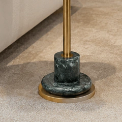 Imagen de Mesa Lateral Organic Flow em Mármore Imperial e metal