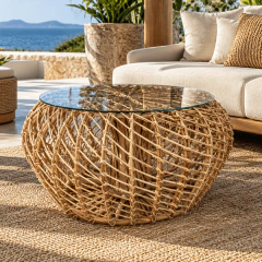 Mesa de Centro Kaman em Rattan - comprar online