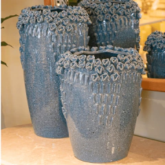 Vaso em cerâmica Azul