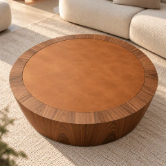 Mesa de Centro Solon Couro Eco - loja online