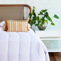 Cama ou Cabeceira Afrodite em Madeira e Tela - loja online