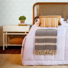 Imagem do Cama ou Cabeceira Afrodite em Madeira e Tela