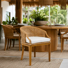 Imagen de Cadeira Palang Teca e rattan