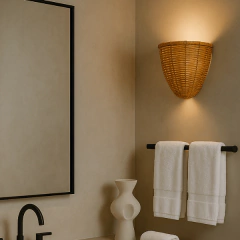 Envio 48H⚡Arandela em Rattan Rava - CarmelaBlend ® | Online e Descomplicado