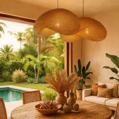 Luminária Pendente em Rattan na internet