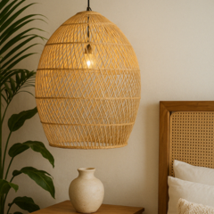 Luminária Pendente em Rattan - comprar online