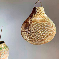Luminária Pendente em Rattan