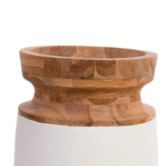 Vaso Alura concreto e madeira Teca na internet