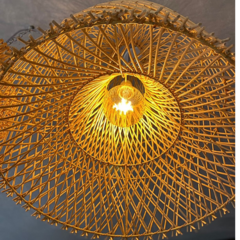 Luminária pendente em Rattan - loja online
