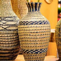 Vaso em Fibras Naturais