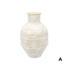 Vaso Bianco Patina em Metal - comprar online