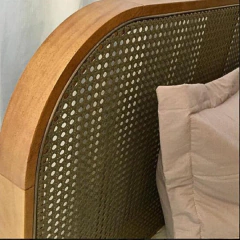 Cama ou Cabeceira Malta em Madeira e Tela - comprar online
