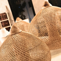 Luminária pendente em Rattan - loja online