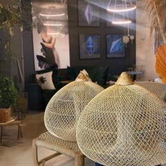 Luminária pendente em Rattan - CarmelaBlend ® | Online e Descomplicado