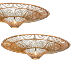 Luminária Pendente em Rattan - loja online