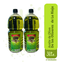 Aceite De Oliva De Los Olivares Riojanos 2 Unidades x 3 Litros c/u