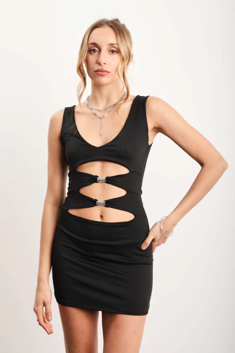 Vestido de lycra con escote Gemma - comprar online